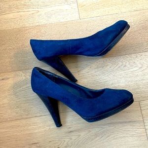 Navy Blue Platform Shoes
